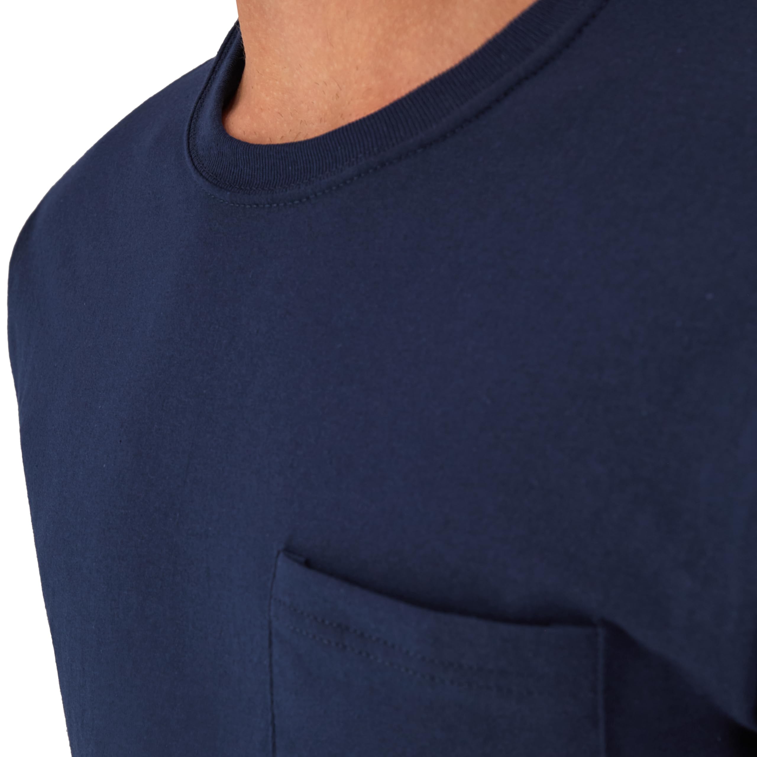Hanes Men's Cotton Pocket T-Shirt, Moisture-Wicking with Odor Control, Assorted, 6-Pack