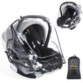 Car Seat Rain Cover Universal, Food Grade EVA, Waterproof Weather Shield for Infant Car Seat with Storage Bag, Baby Car Seat Stroller Rain Cover Features Side Ventilation, Quick-Access Roll-Up Door