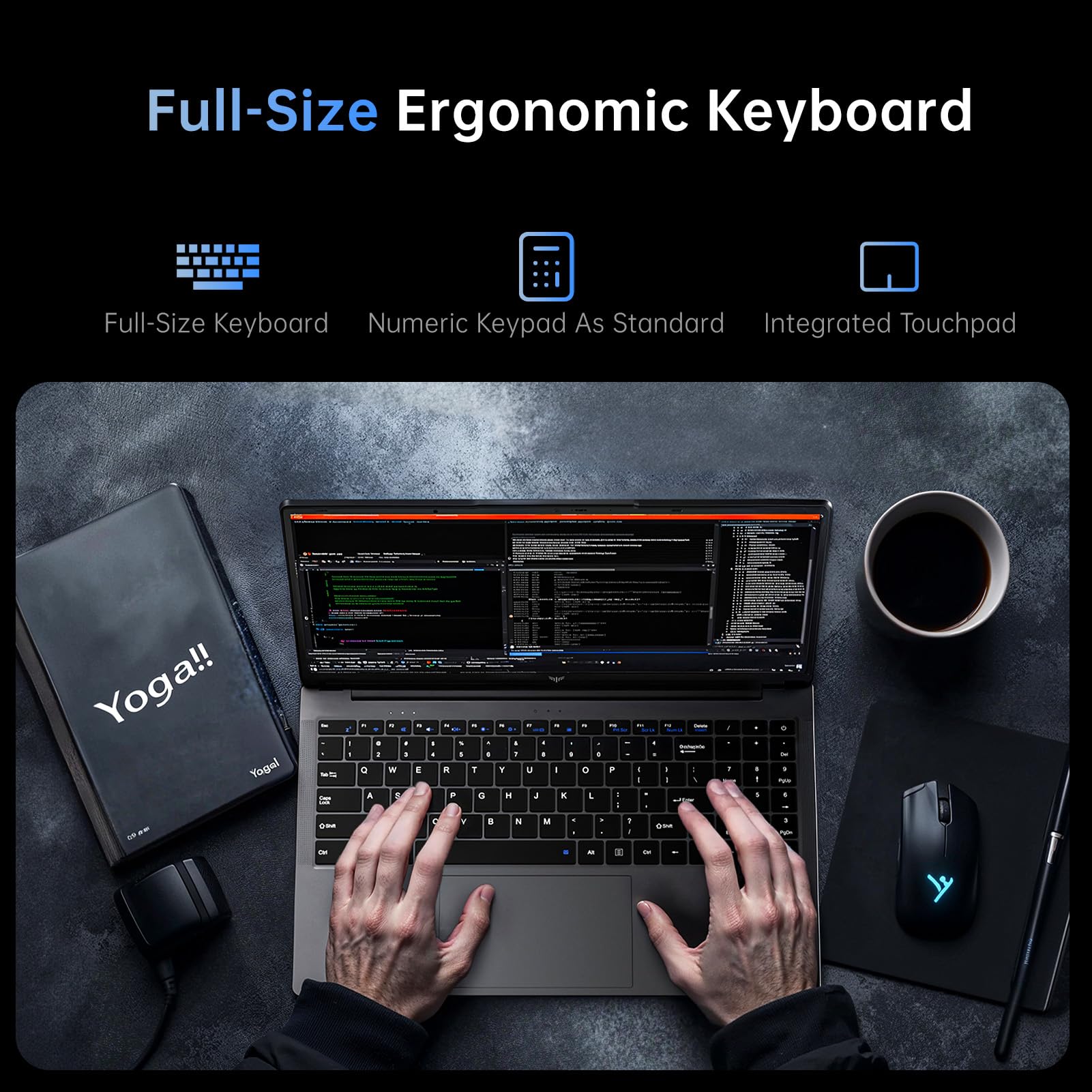 MALLRACE 2026 Laptop, 15.6 Inch FHD IPS Display, AMD Ryzen 3 4300U(Beat Intel Processor N100,up to 3.7GHz), 16GB DDR4 RAM, 512GB SSD, Windows 11 Pro, 54.72Wh Battery,WiFi 5,Backlit Keyboard