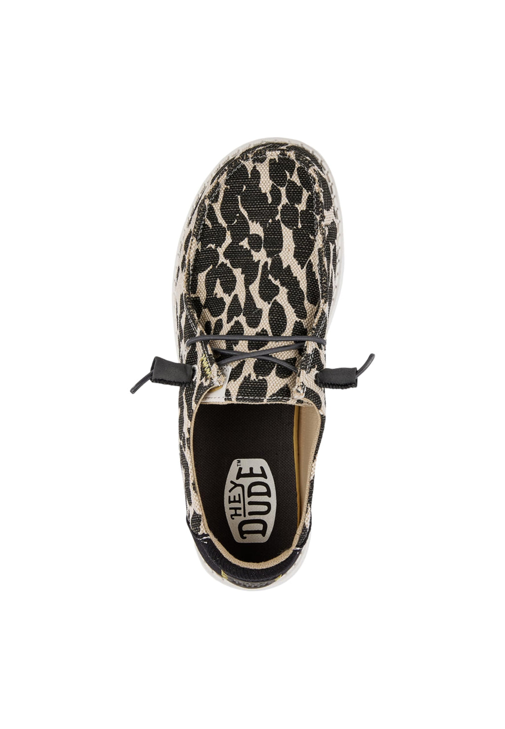 HEYDUDE Women's Wendy Leopard Sparkle Tan Size 8 | Women's Shoes | Women's Slip On Loafers | Comfortable & Light-Weight