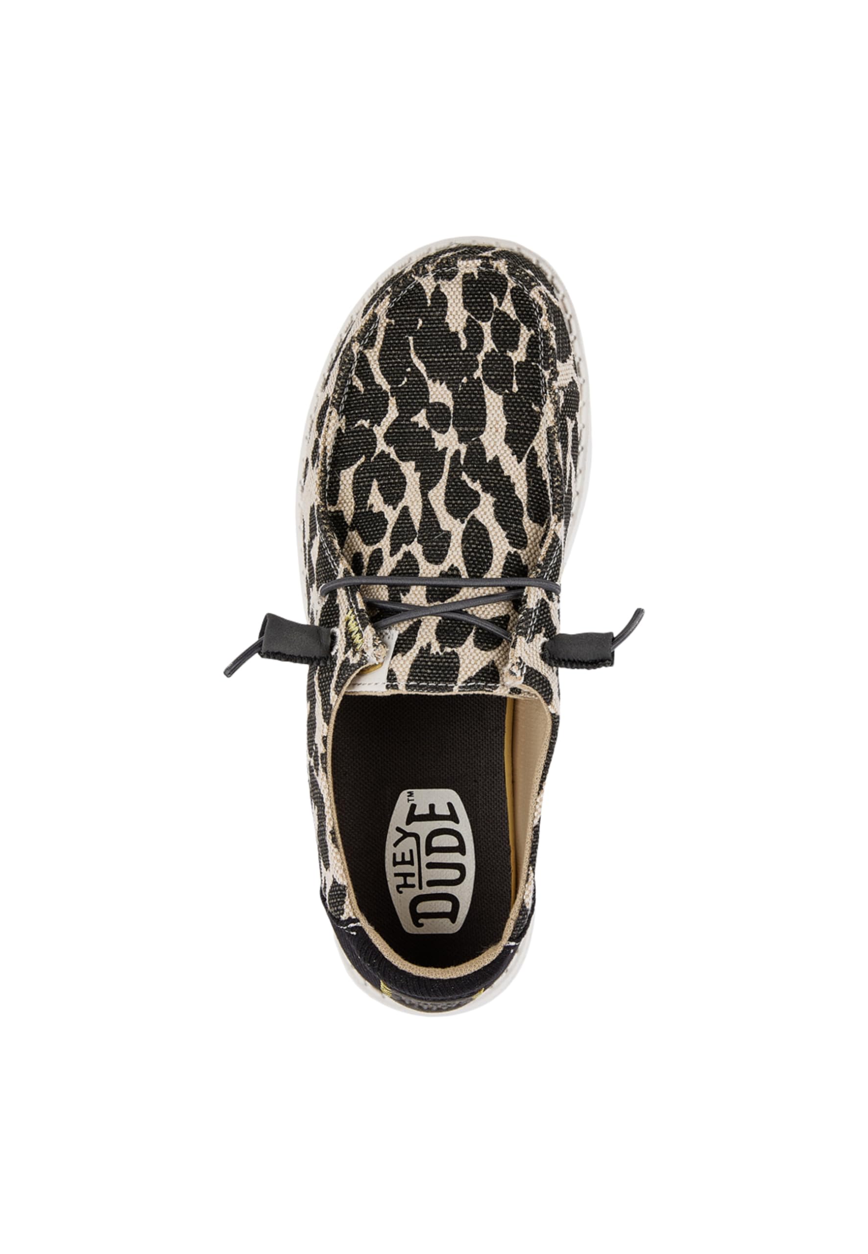 HEYDUDE Women's Wendy Leopard Sparkle Tan Size 8 | Women's Shoes | Women's Slip On Loafers | Comfortable & Light-Weight