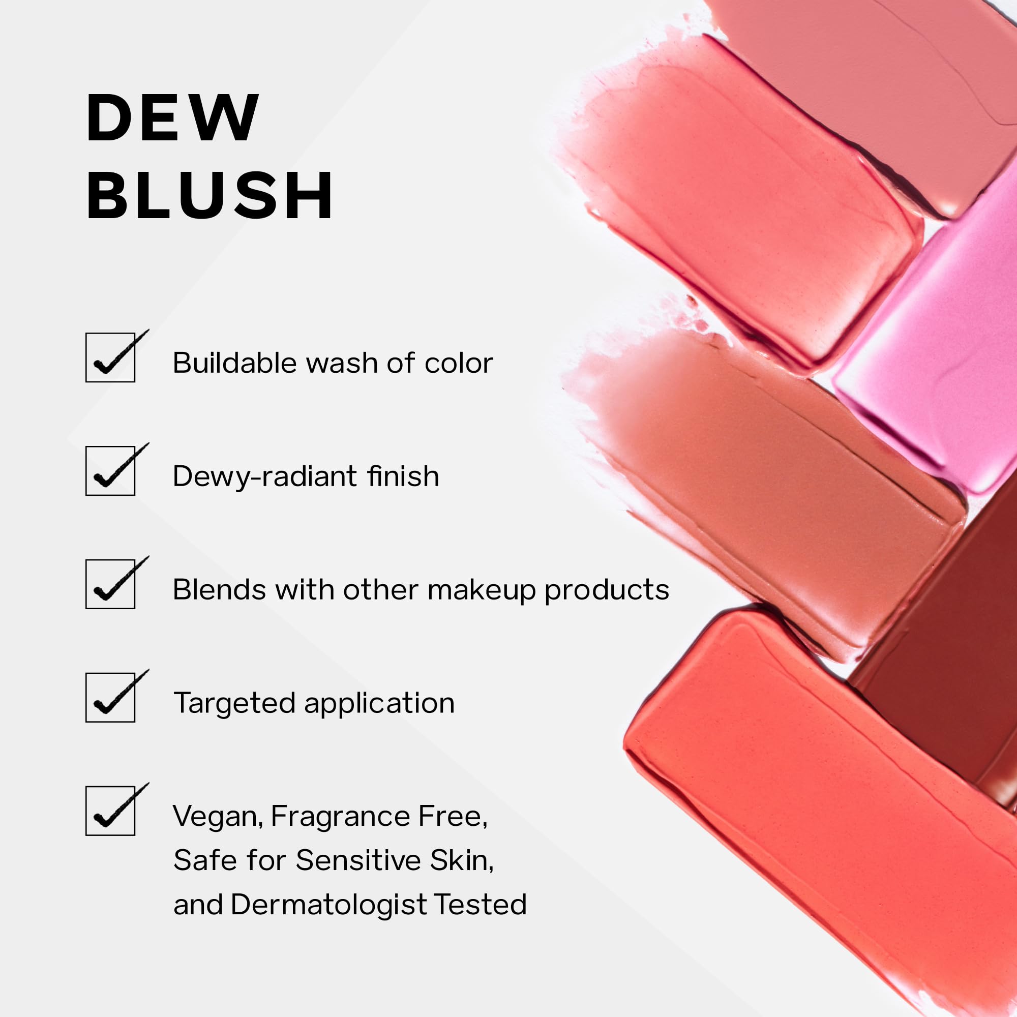 Saie Mini Dew Liquid Blush for Cheeks - Hydrating Cream Blush Stick with a Blendable + Buildable Formula - Skincare Infused Dewy Cheek Tint for a Natural Flush - Clean, Vegan Makeup - Baby (.24 oz)