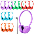 MENGLALA Classroom Headphones Bulk 15 Pack for School Kids,Wholesale Earphones Class Set of Headphones for Students Children Teens Multi Color