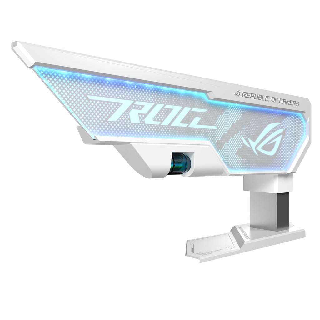ASUS ROG Herculx Graphics Card Holder White Edition (Tool-Free Design, Included Spirit Level, Solid zinc Alloy, 72-128mm, Aura Sync)