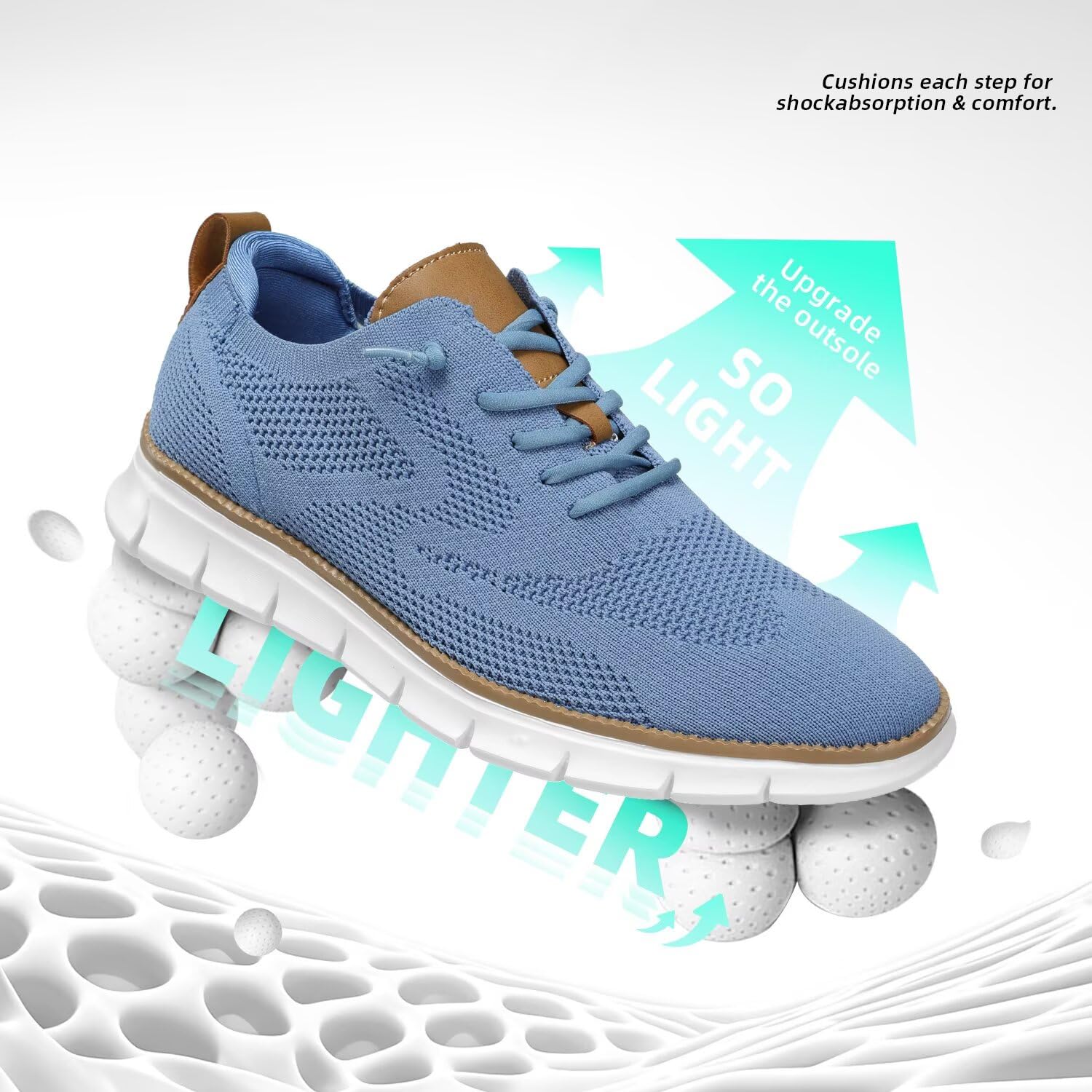 Men's Casual Business Shoes Fashion Mesh Dress Oxfords Walking Work Boat Sneakers Comfortable Lightweight