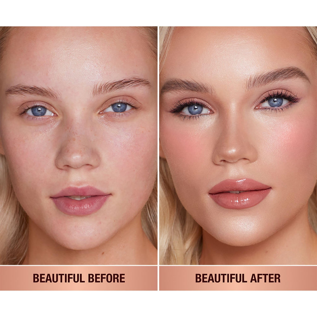 Charlotte Tilbury Pillow Talk Matte Liquid Blush Wand - Matte Blush for Cheeks with Cushion Applicator - Infused with Lumi-Blur Technology for a Light-Reflecting, Soft-Focus Effect - Pillow Talk