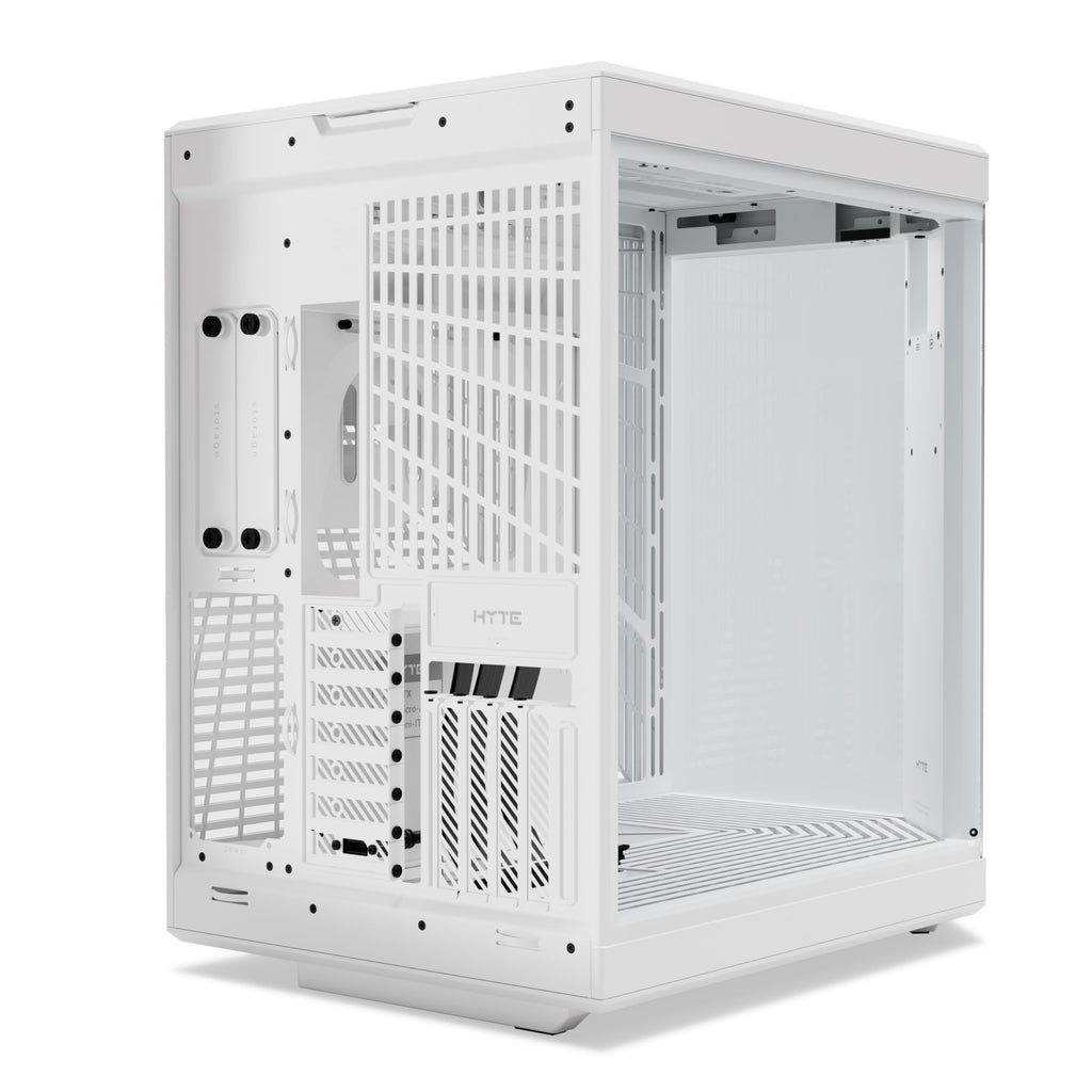 Hyte Y70 Touch Infinite Dual Chamber ATX Mid Tower Modern Aesthetic Case with Integrated 2.5K LCD Touchscreen - Snow White