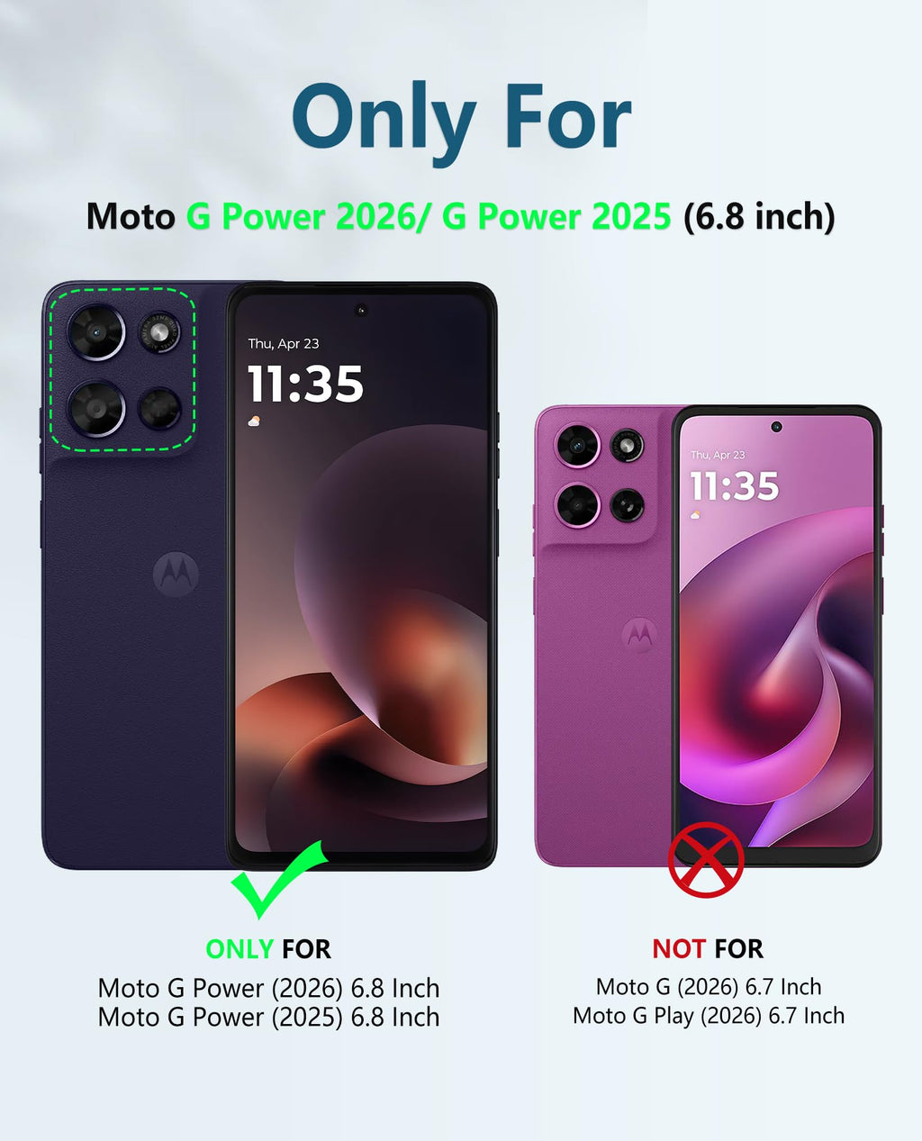 FNTCASE for Motorola Moto G-Power-5G-2026 Case: for Moto G Power 5G 2025 Case with Kickstand | Built-in Screen Protector Military Grade Drop Proof Protection Rugged Shockproof Protective Sturdy Black