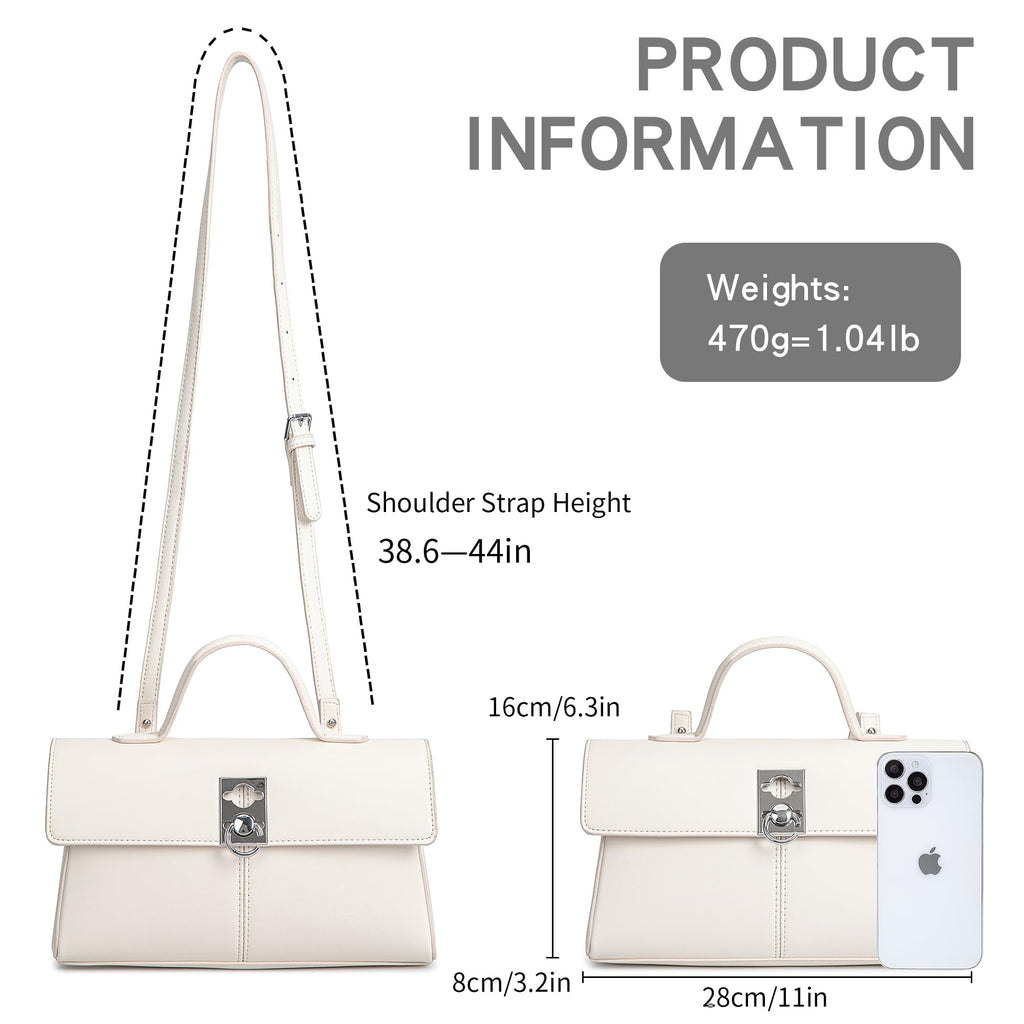 Women's Thea Top Handle Bag Purse Small Top Handle Purses For Women Vanity Purse (BEIGE)