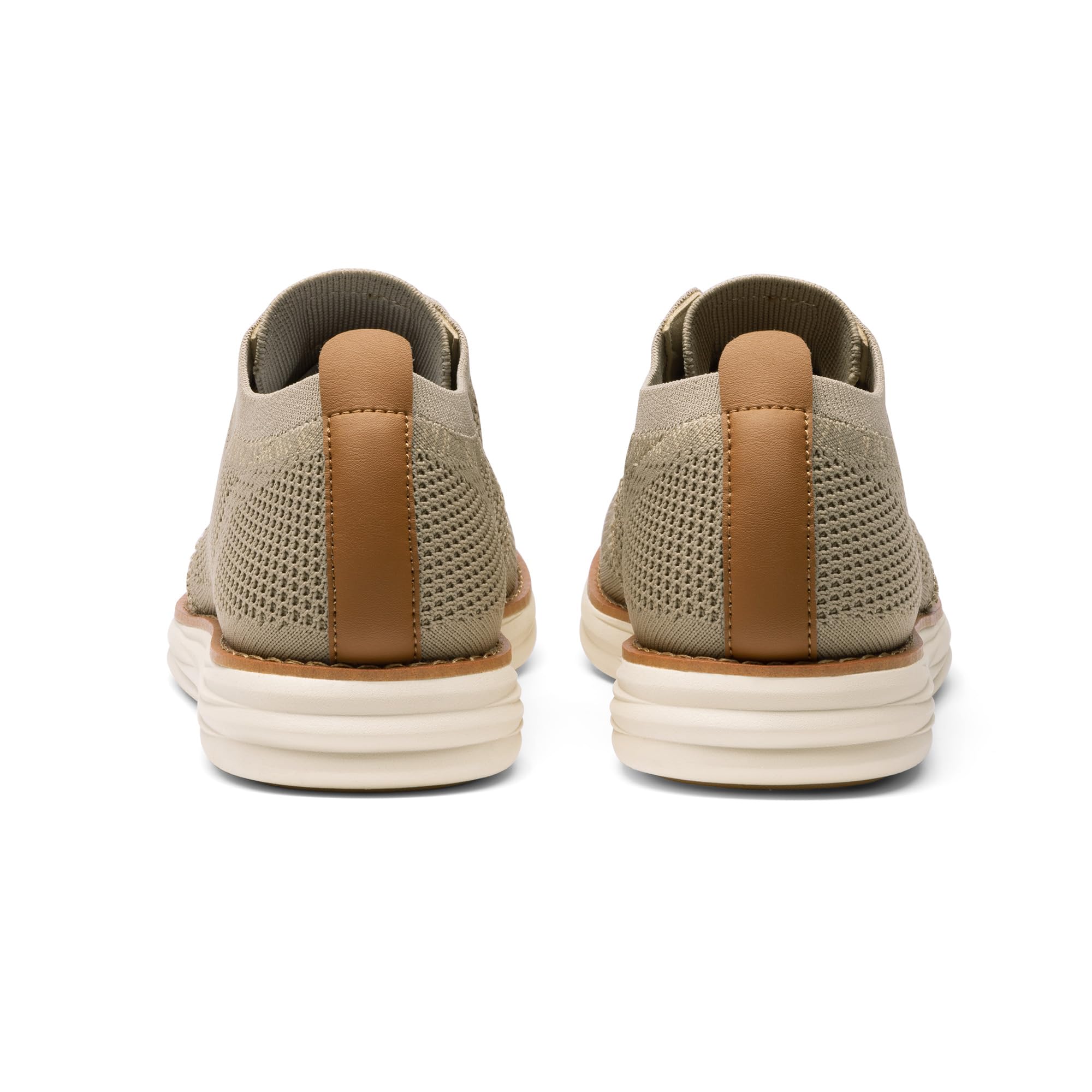Bruno Marc Men's KnitFlex Breeze Mesh Sneakers Oxfords Lace-Up Lightweight Casual Walking Shoes,Size 11,Khaki,GRAND-01