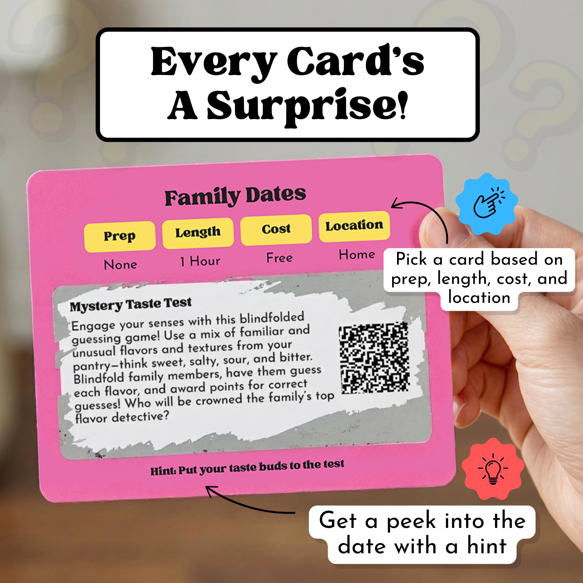 Happy Duo Family Dates 40 Scratch Off Cards – Fun Activities & Date Night Ideas for Kids and Parents – Adventure Card Game for Families – Valentine Gift for Kids & Family Nights