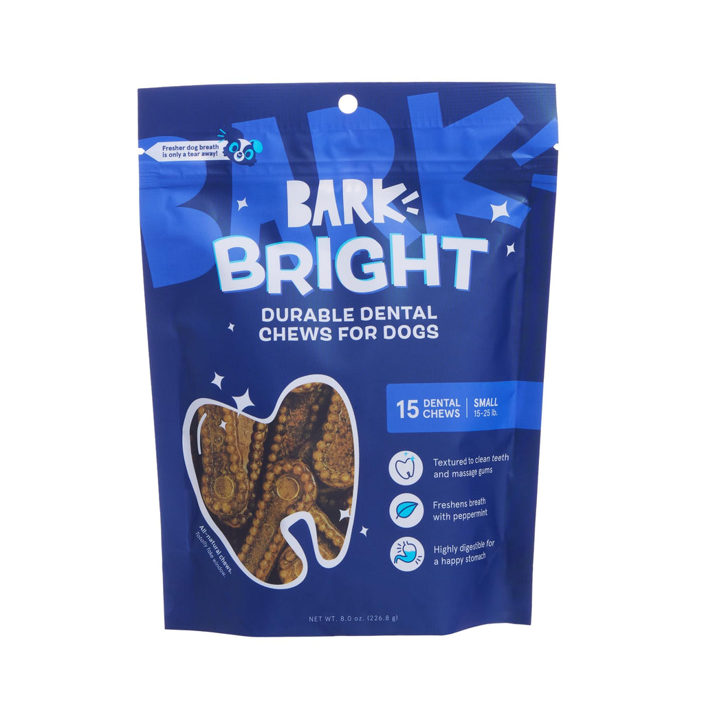 Barkbox Bright Durable Dental Chew Sticks for Dogs - Made for Tough Chewers, Small Breeds (15 Chews)