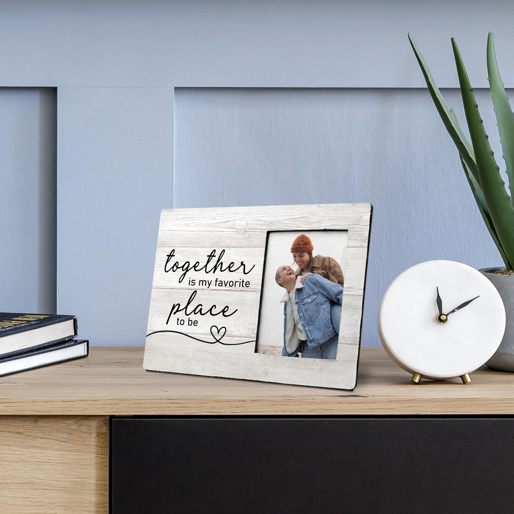 FLDAS Couple Picture Frames 8x10, Gifts for Couples, Wedding Picture Frames for the Couple Wedding Gifts,Together is My Favorite Place Photo Frame