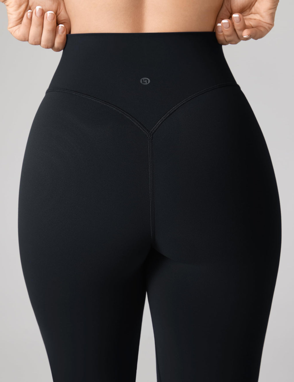 UNISSU Hugcurve No Front Seam High Waisted Flare Leggings for Women Bootcut Yoga Pants Buttery Soft Lounge Workout - 31.5'' Black Medium