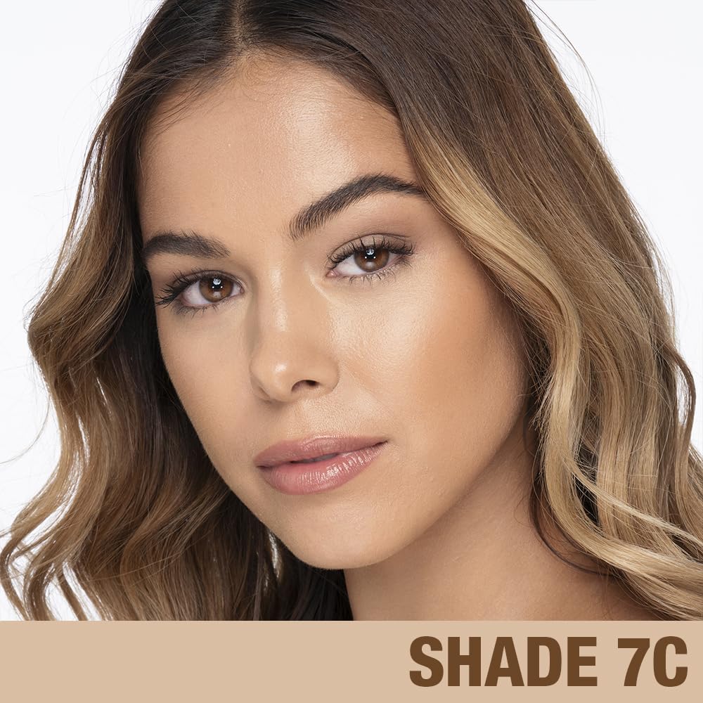 Charlotte Tilbury Beautiful Skin Medium Coverage Hydrating Foundation - Buildable Liquid Makeup for Instant Glow, Plumping Hydration & Lasting Skincare Benefits - 7 Cool