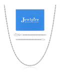Jewlpire Silver Chain Necklace for Women, 2.5mm Rope Chains Silver Chain for Women Sturdy Womens Chains Necklace, 20 Inch