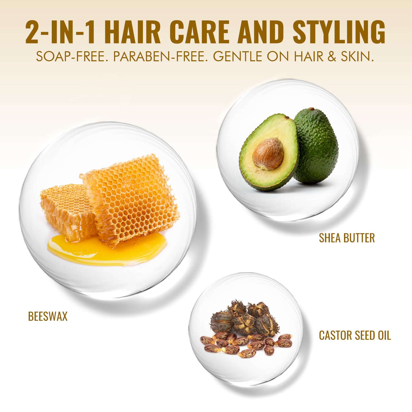 Dolahair Hair Wax Stick - Flyaway Control and Styling Pomade for Kids, Women, and Men - Accessorie Slick Back Hair Brush Kit Hair Bun Maker (Pack of 4)