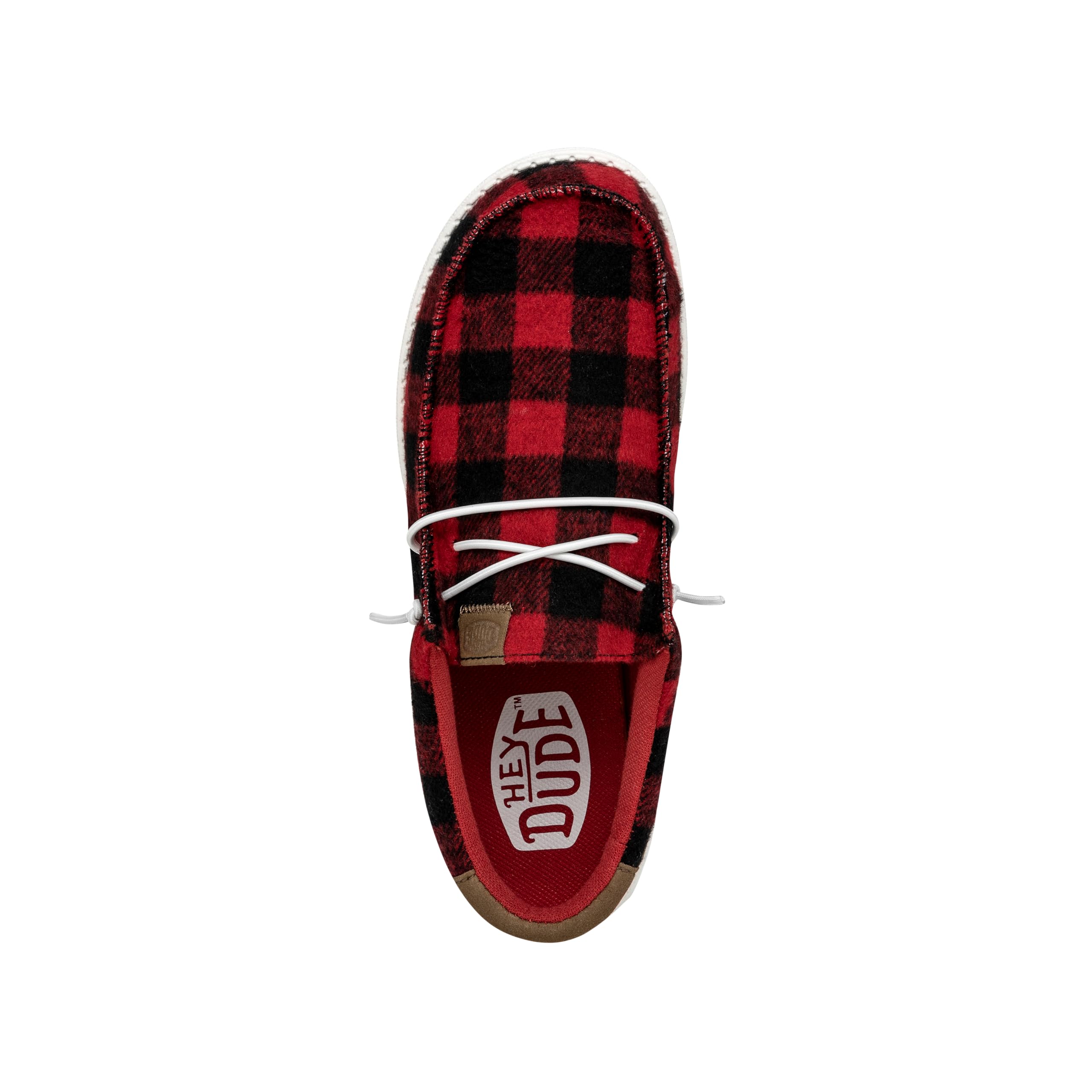 HEYDUDE Wally Buffalo Plaid Red Size 11 | Men’s Shoes | Men's Slip-on Loafers | Comfortable & Light-Weight