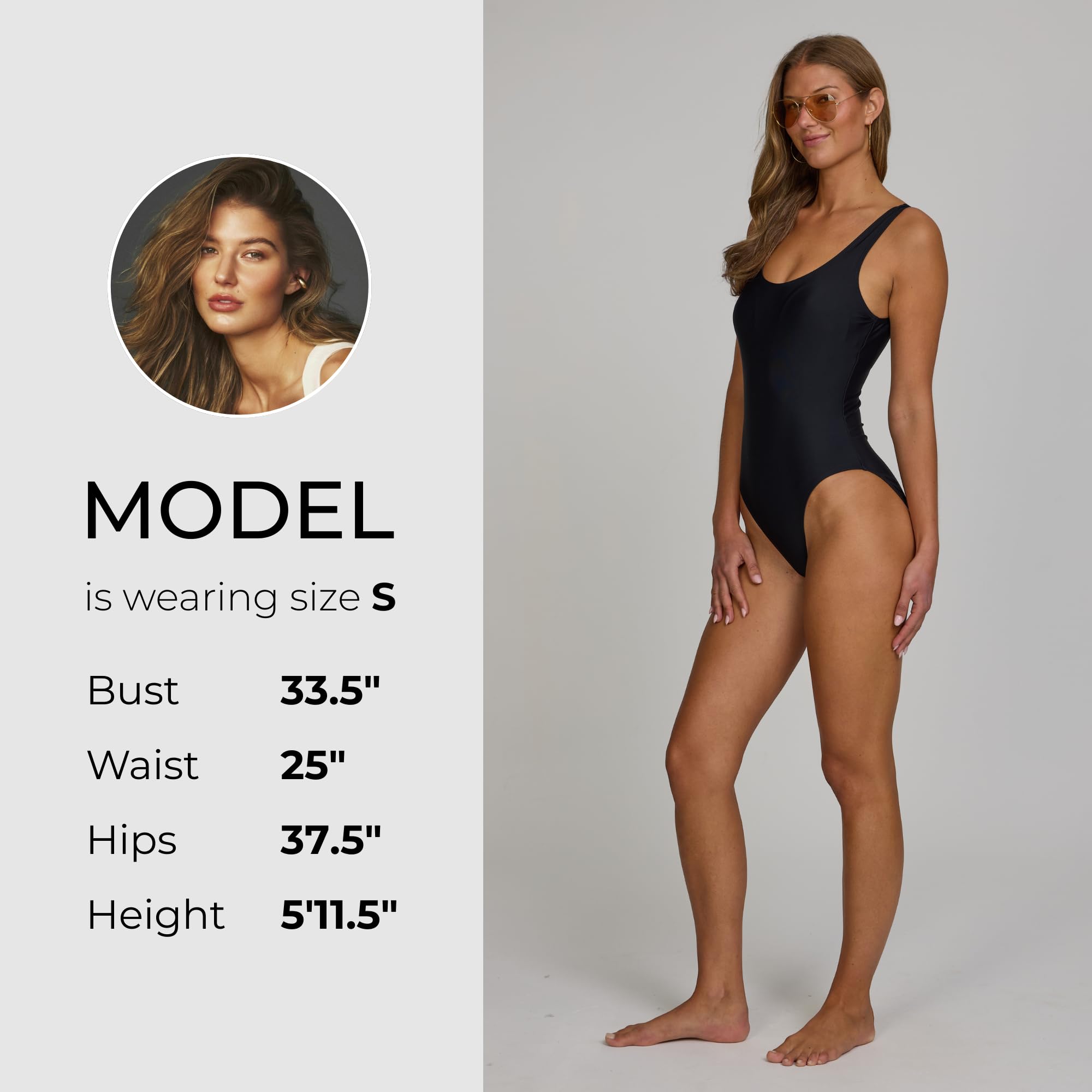 Nicole Miller One Piece Swimsuit Women - Scoop Back Ladies Bathing Suit, Retro Vintage Sexy 1 Piece Swim Suit Black