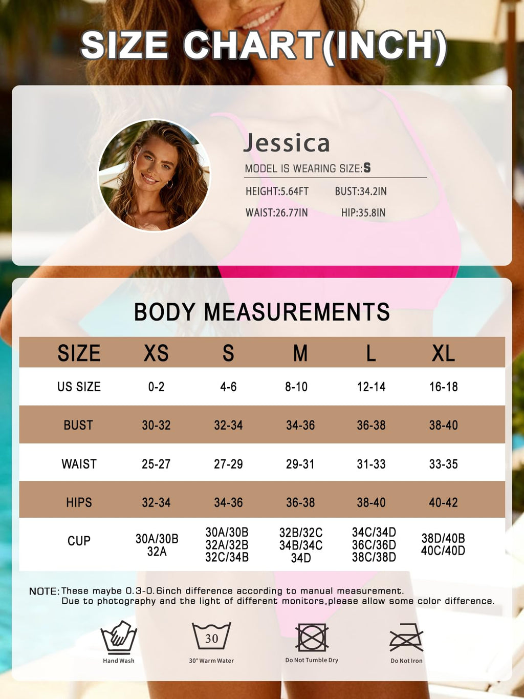 OWICA Women's 2 Piece Bikini Set Sexy Bathing Suits for Women Adjustable Spaghetti Straps Bandeau High Cut Swimsuit 2026 Hot Pink