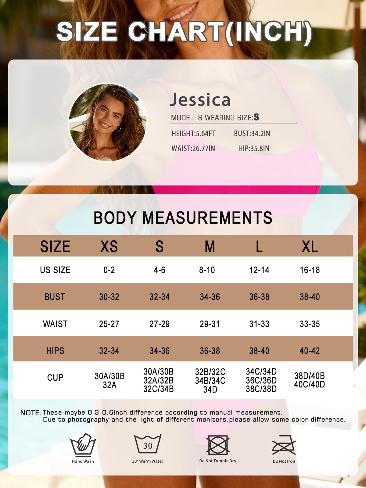 OWICA Women's 2 Piece Bikini Set Sexy Bathing Suits for Women Adjustable Spaghetti Straps Bandeau High Cut Swimsuit 2026 Hot Pink