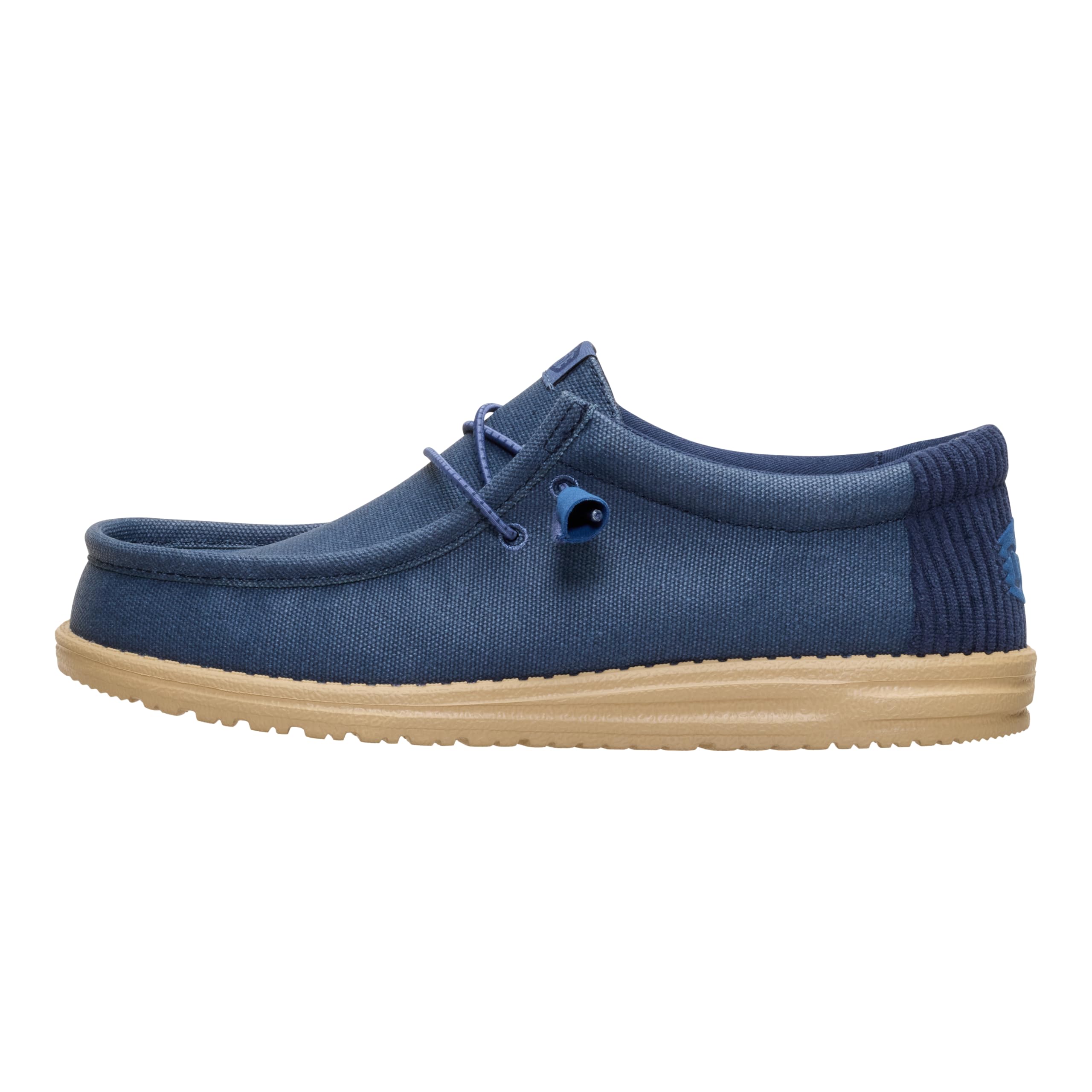 HEYDUDE Wally Waxed Casual Navy Size 11, Men’s Shoes, Slip-on Loafers, Comfortable & Light-Weight