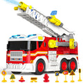 Fire Truck Toy for 3 4 5 6 Year Old Boy Gift, Toddler Toys For 3 4 5 Years Old Boy Christmas Birthday Gift, Indoor Firetruck Toy For Kids 3-6 Year Old Role Playing With Ladder, Sounds And Lights