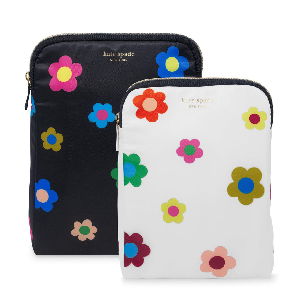 kate spade new york Insulated Snack Bag Keeper with Zipper, Reusable Thermal Sandwich Bag Holders for Lunch Bag, Gingham Garden