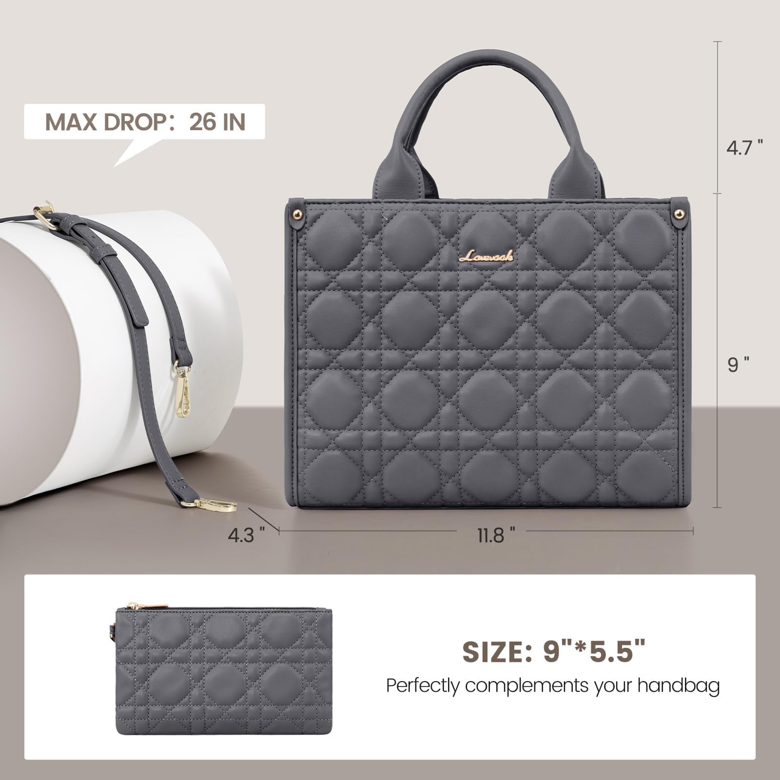 LOVEVOOK Purses and Handbags for Women, Handbags Shoulder Bags Black Purses and PU Leather Top Handles for Lady