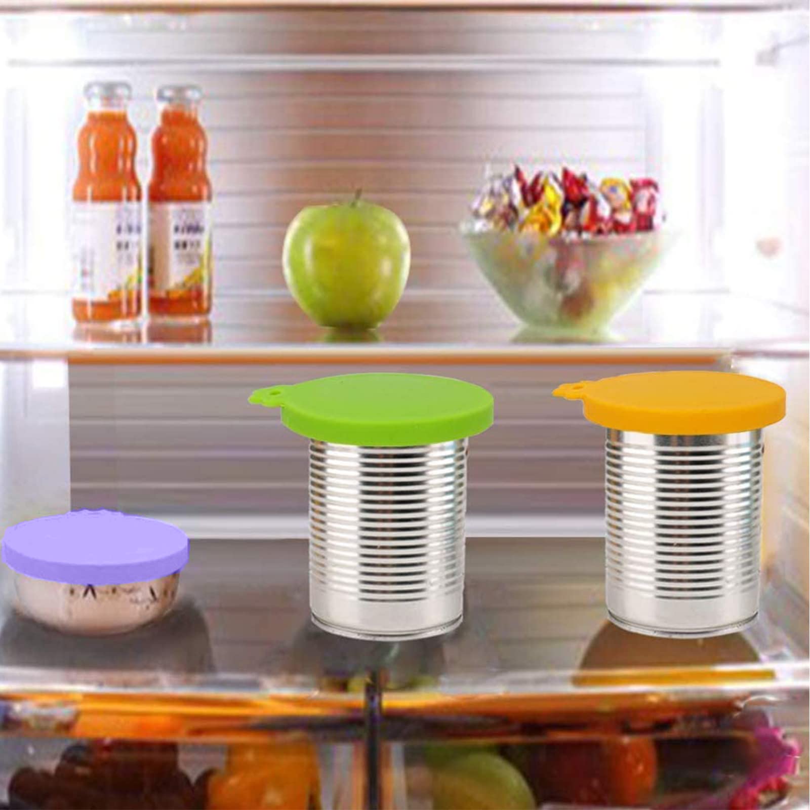 IVIA PET Dog Food Can Covers Silicone Food Can Lids for Cat Dog Pet Food Cans | Universal Size | BPA Free | (Mix Color3)…