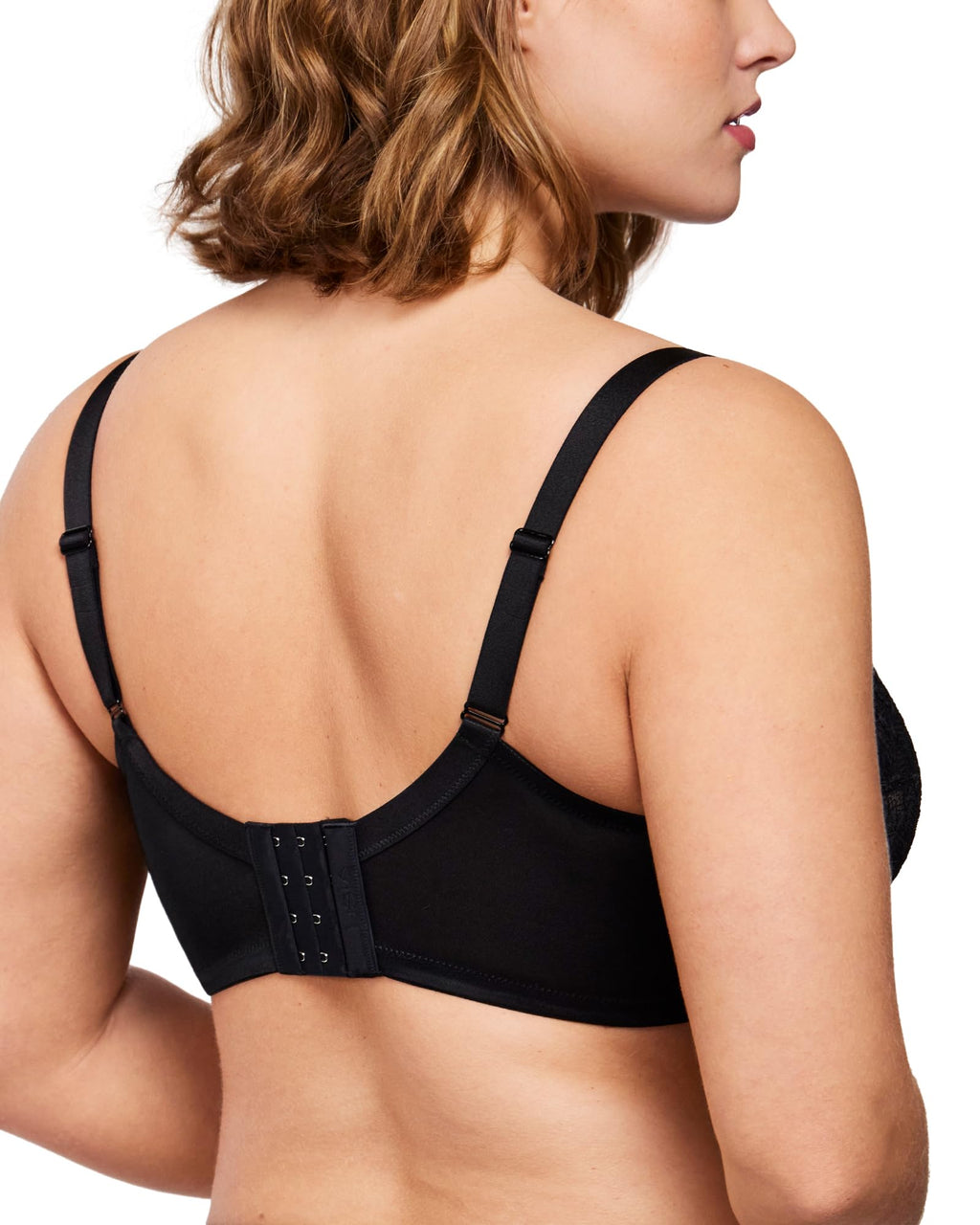 HSIA Minimizer Bras for Women Enchante Full Coverage Underwire Bras Plus Size Lifting Floral Lace Bra for Heavy Breast Black