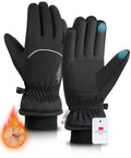 rivmount Waterproof Winter Gloves Women Men, Thermal Ski Gloves for Cold Weather with Warm, Touchscreen, 3M Thinsulate, Windproof for Outdoor, Running, Skiing, Cycling, Working, Snow Size Black M