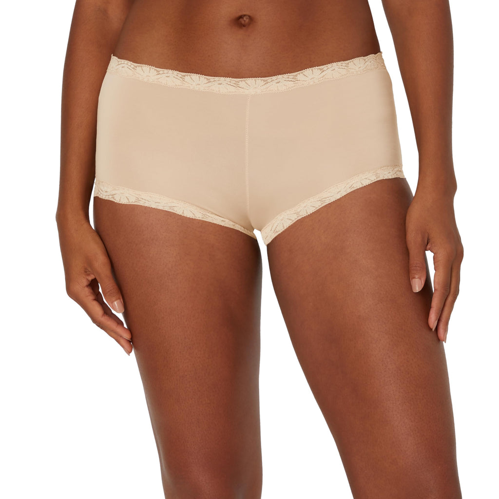 Maidenform Women's Underwear Boy Shorts Pack, 3-Pack, Microfiber Boy shorts Underwear Women Pack, Lace Panties for Women