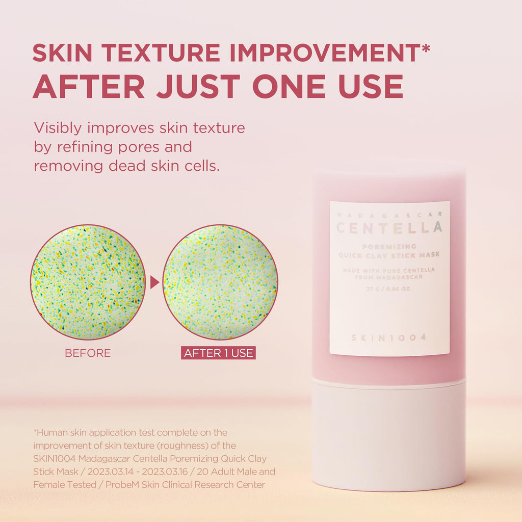 SKIN1004 Valentine Gifts, Poremizing Quick Clay Stick Mask, Face Masks Skincare for Pore Minimizing, Facial Clay Mask with Madagascar Centella, Pore Mask for Sebum, Korean Skin Care, 0.95 oz / 27g
