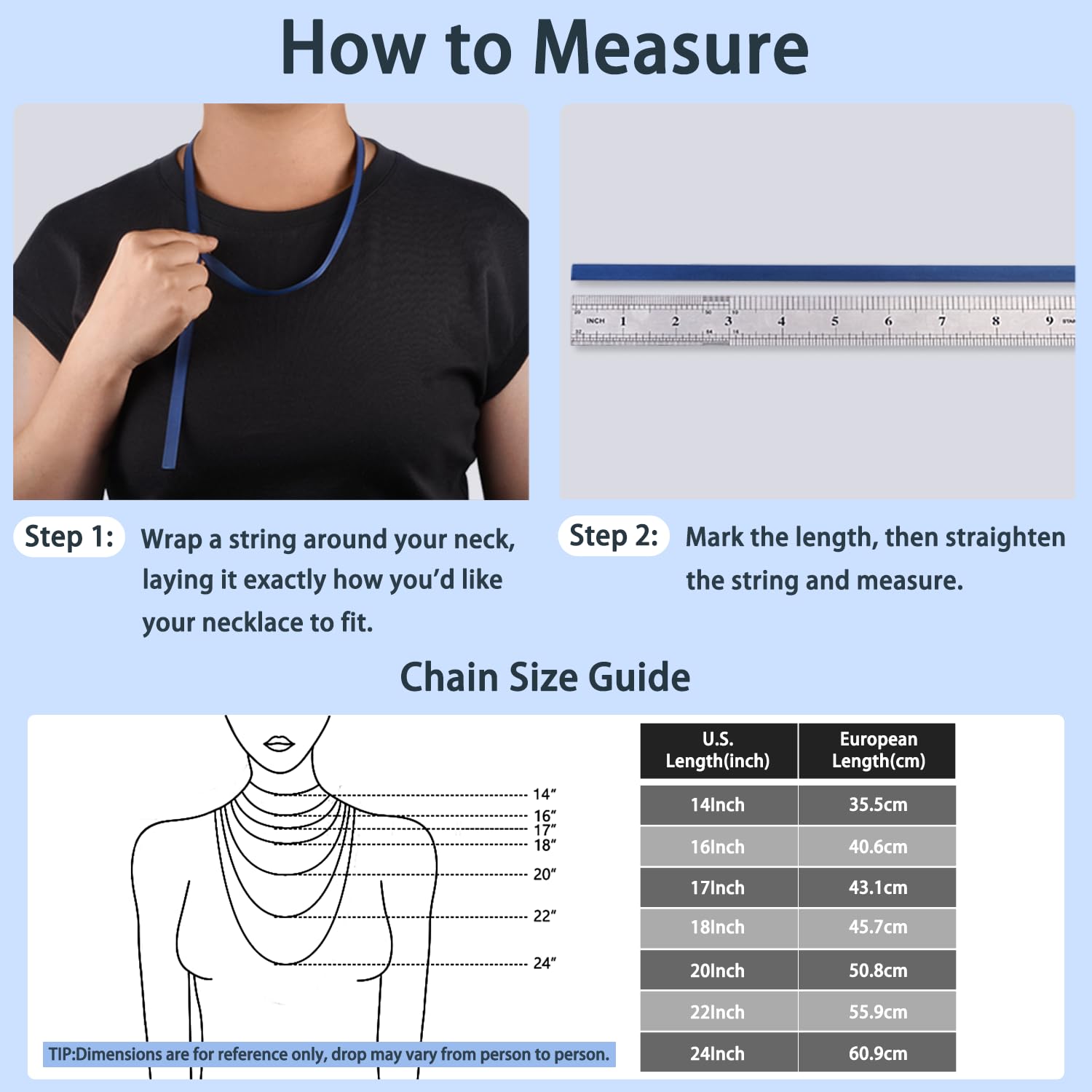 Jewlpire 925 Sterling Silver Chain Necklace Chain for Women 1.1mm Cable Chain Necklace Upgraded Spring-Ring Clasp - Thin & Sturdy Women's Chains Necklaces 20 Inch