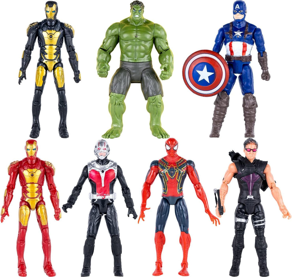 MUKSSE 14 pcs Big Set Superhero Action Figures – Collectible Models 6.5-inches Tall, Exclusive Set SuperHero Toys, Holiday Gift for Kids, Figure Cake Topper
