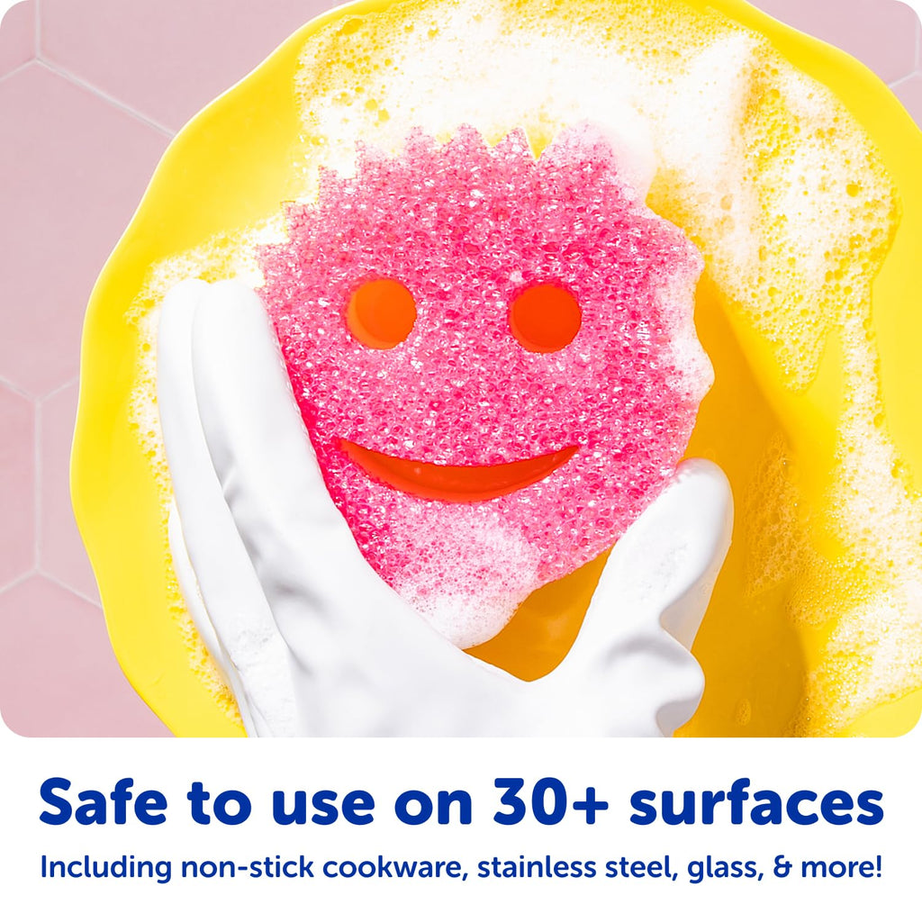Scrub Daddy Scratch-Free Multipurpose Kitchen Sponges - Bulk Dish Sponges for Kitchen, Bathroom, Household Cleaning & More - Made with BPA-Free Polymer Foam (9 Count)