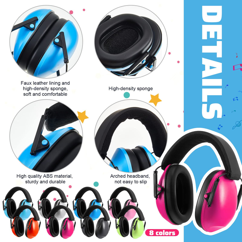 Amylove 12 Pcs Kids Ear Protection Noise Cancelling Headphones Ear Muffs Bulk 27db Adult Noise Reduction Hearing Earmuff (Universal Fit (kids & Adults),Classic Style)