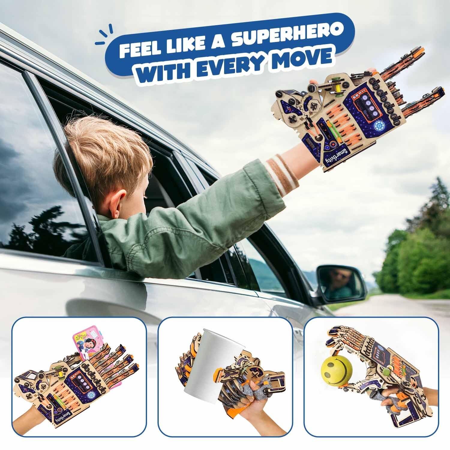 Smartivity DIY Robotic Mechanical Hand STEM Toy for Kids 8-14 Years Old | Parents Choice Award Winner I Birthday Gift for Kids | Engineering Kit for 8, 9, 10, 11, 12, 13, 14 Years Old Boys & Girls