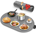 seenlast Warming Mat for Food with Adjustable Temperature Timer,10S Fast Heating Electric Food Warming Mat for Parties Buffet Daily,Food Heating Mat with Insulating Pad Raised Feet Protects Table