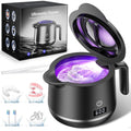 GYNHD Dental Ultrasonic Retainer Cleaner Machine: Dental Cleaning Pod for Denture/Mouth Guard/Aligner/Night Guard/Braces/Toothbrush Heads/Jewelry - 45kHz Retainer Cleaner with Digital Timer & 200ML