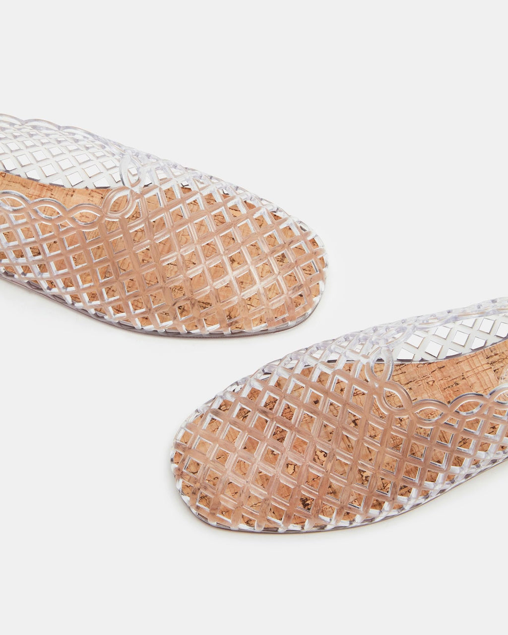 Steve Madden Women's Grove Ballet Flat, Clear, 7