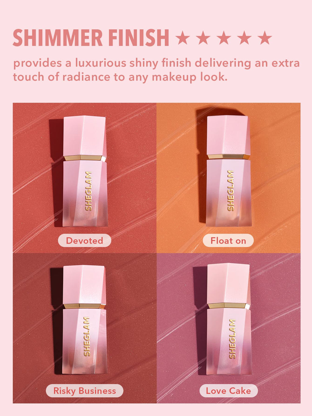 SHEGLAM Color Bloom Dayglow Liquid Blush Makeup for Cheeks Shimmer Finish - Love Cake