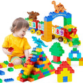 Anpcso Building Blocks for Toddlers 2-5 Including Dinosaurs Cars, 116-piece Large Classic Building Bricks Set, Educational Toys for Children Boys Girls All Ages, Compatible with All Major Brands