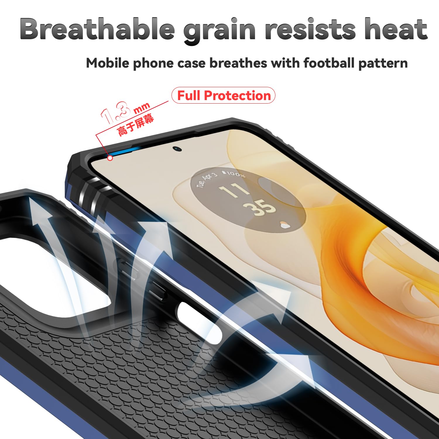 for Motorola Moto G 2025 / Moto G 2026 / Moto G Play 2026 Case, with Slide Camera Cover Screen Protector Ring Holder Kickstand Military Grade Protection Drop Tested Protective Phone Case (Navy Blue)