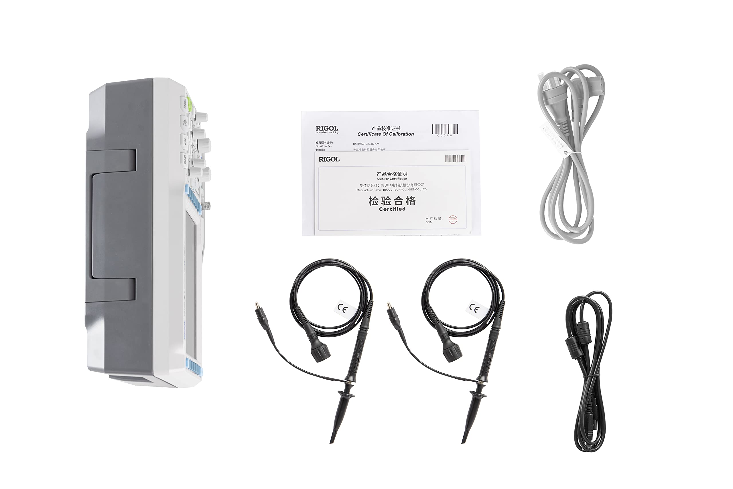 RIGOL Digital Oscilloscope DS1202Z-E 200 MHz 2-Ch 1 GSa/s 24 Mpts 30,000 wfms/s UltraVision 7" 800x480 Intensity Display, 60,000-Frame Record, Serial Decode UART I2C SPI for Debug & Education