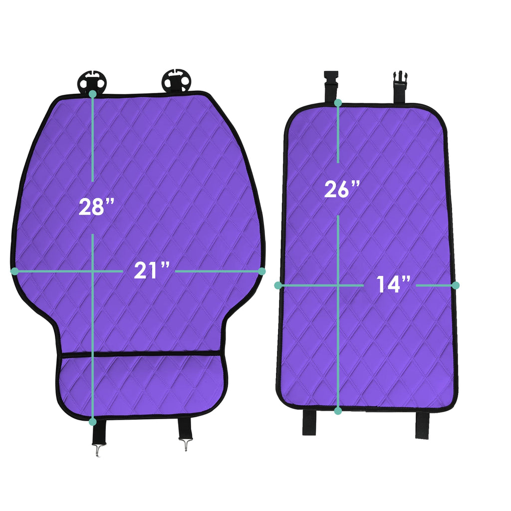 FH Group Car Seat Cushion – Neosupreme Single Front Seat Cover with Front Pockets, Airbag Compatible, Universal Fit Car Seat Cushion for Driver or Passenger Seat, SUV, Truck, Sedan & Van – Purple