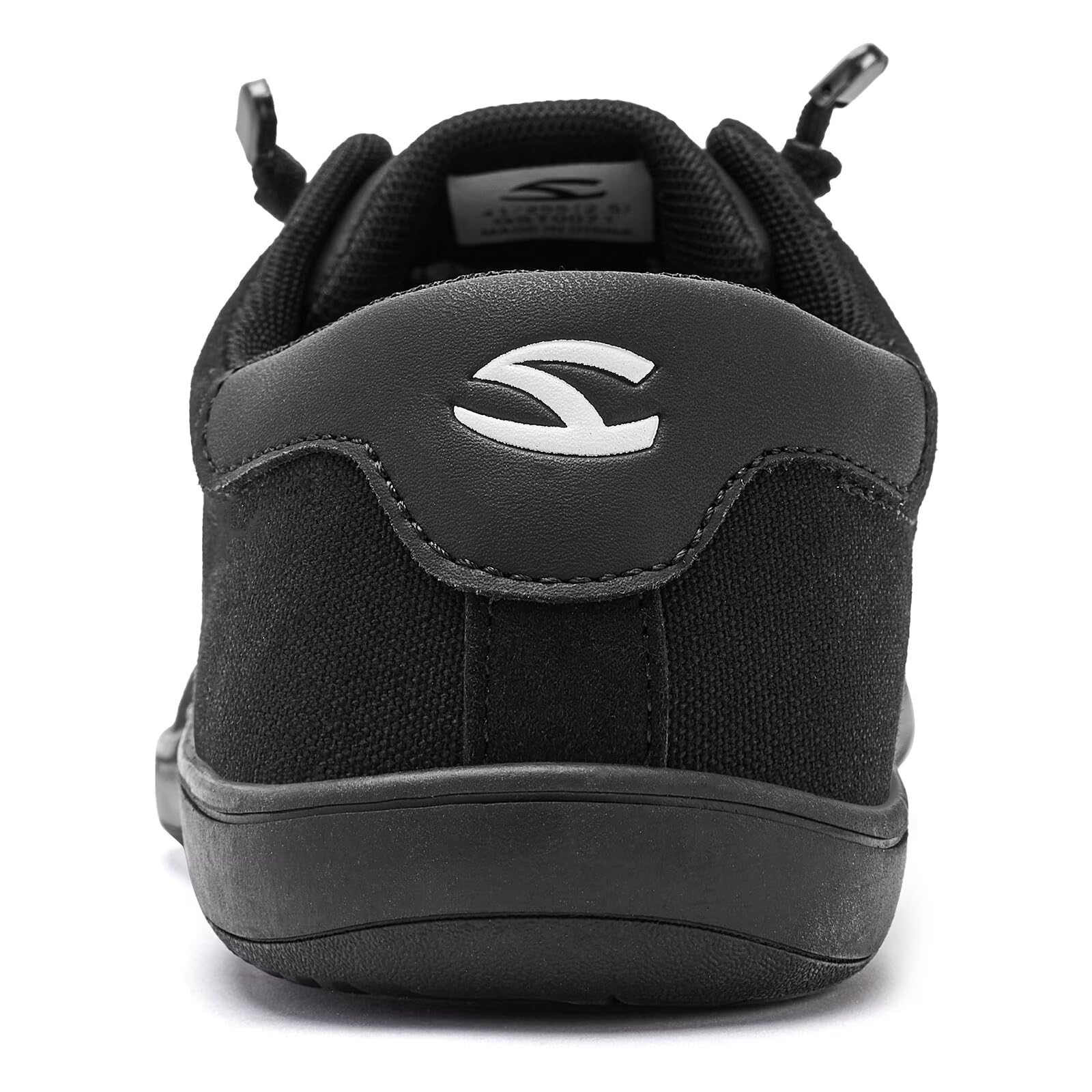 HOBIBEAR Barefoot Minimalist Shoes Womens Mens | Zero Drop | Wide Width Canvas Slip-on Shoes(All Black, Women 9/Men 8)