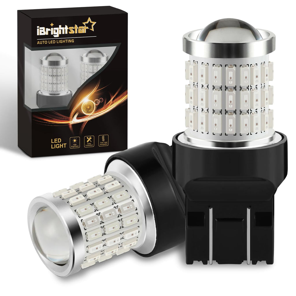 iBrightstar 7443 LED Bulb Red, 7440 LED Brake Light Bulbs Super Bright for Rear Brake Lights and Tail Lights, 2 Pack