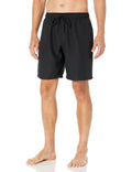 Amazon Essentials Men's 9" Swim Trunks with Mesh Lining, Pockets, Drawstring Closure, Black, Large
